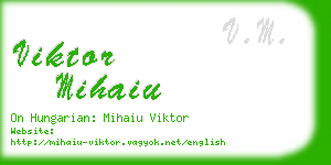 viktor mihaiu business card